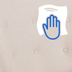 Moderne gyngestol med behageligt sæde træben og sortmalet metalramme