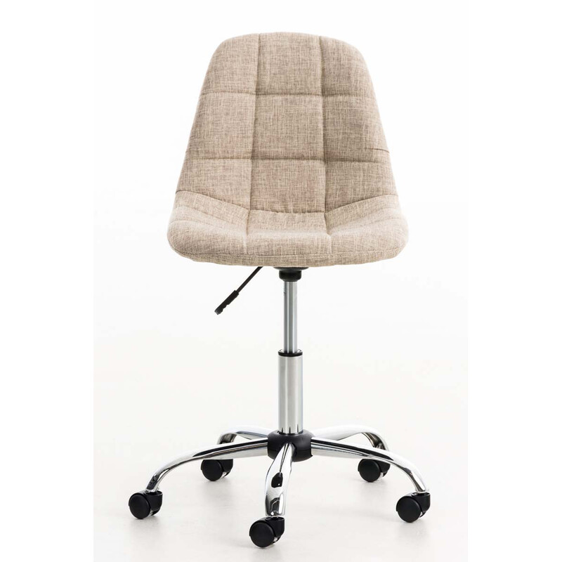 Emil ergonomisk kontorstol i stof med justerbar højde og fem hjul