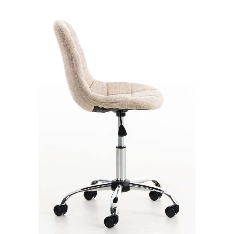 Emil ergonomisk kontorstol i stof med justerbar højde og fem hjul