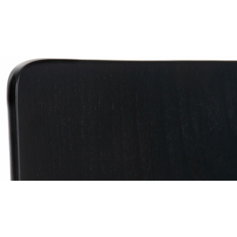 4 stykker Pepe ventelokale stol med ergonomisk træsidde og kromet metalramme