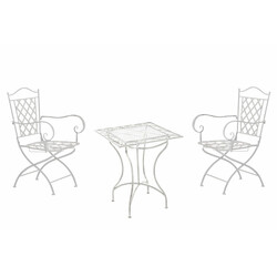 Nostalgisk jern møbelgruppe med bord og stole til terrasse og have