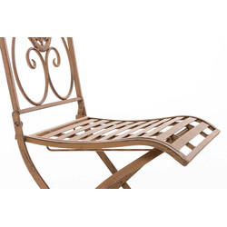 Aldeano nostalgisk siddegruppe i jern med antik patina til terrasse og have