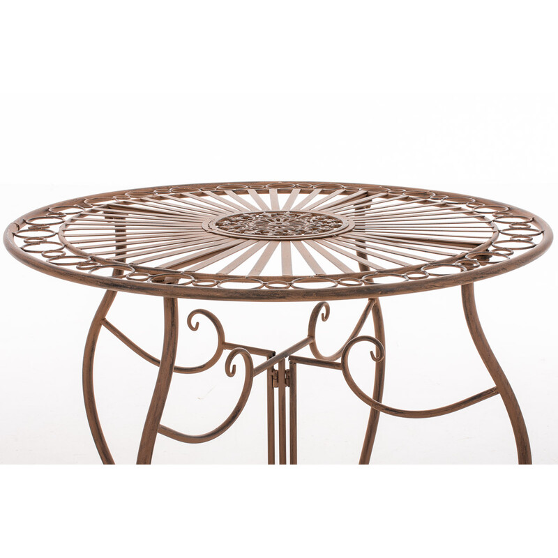 Aldeano nostalgisk siddegruppe i jern med antik patina til terrasse og have