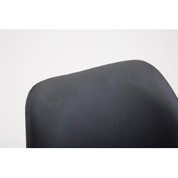 Cannes barstol med høj ryg polstret sæde og egetræ ramme