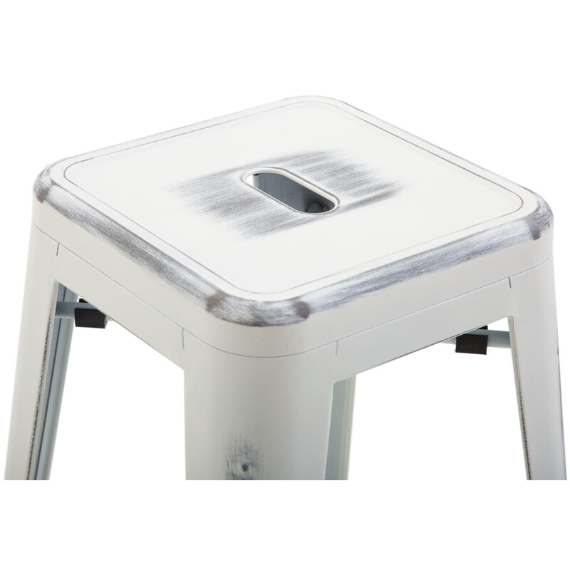 Joshua V2 industriel barstol i pulverlakkeret metal stabelbar 136 kg