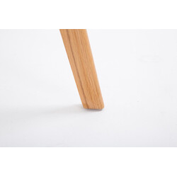 Elegant barstol med egetræsstel og metalfodstøtte polstret sæde