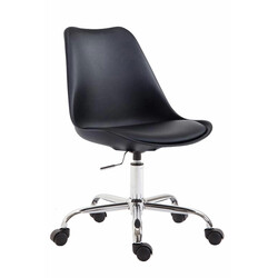 Moderne justerbar kontorstol med kunstlæder hjul metalramme og ryglæn
