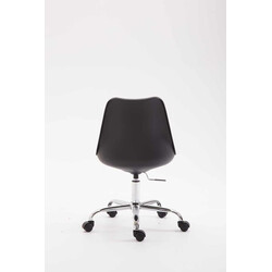 Moderne justerbar kontorstol med kunstlæder hjul metalramme og ryglæn