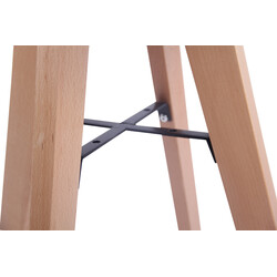 Rund køkkenbord med MDF bordplade bøgetræben og gulvbeskyttere