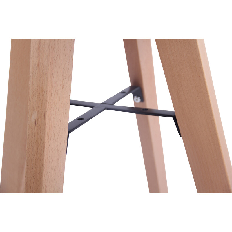 Rund køkkenbord med MDF bordplade bøgetræben og gulvbeskyttere