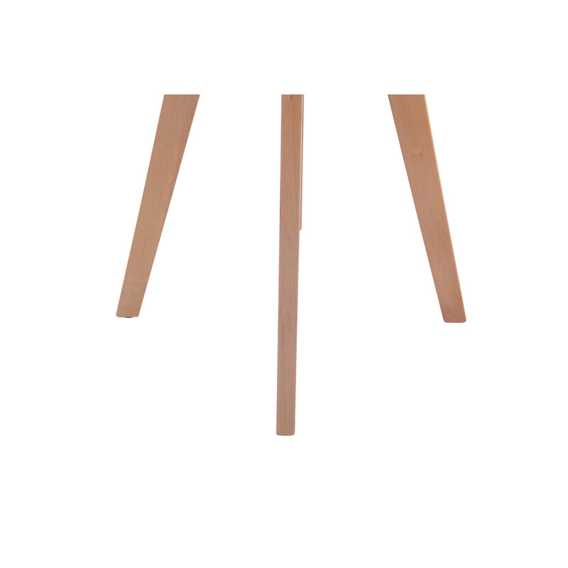 Rund køkkenbord med MDF bordplade bøgetræben og gulvbeskyttere