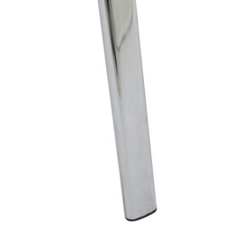 Ken stabelbar besøgsstol med kromet ramme polstret sæde og letplejet stofbetræk