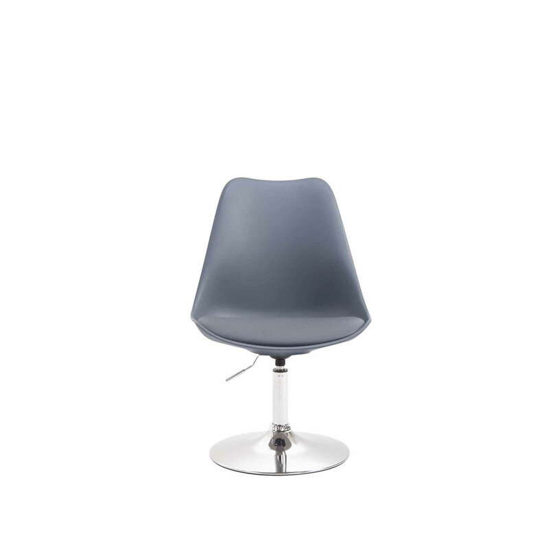 Moderne justerbar spisestuestol med kunstlæder og metalstel