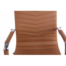 Ergonomisk kontorstol med justerbar højde vippefunktion læder metalramme