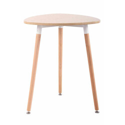 Trekantet køkkenbord med MDF-bordplade fyrretræsben og justerbare gulvbeskyttere