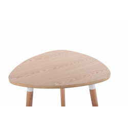 Trekantet køkkenbord med MDF-bordplade fyrretræsben og justerbare gulvbeskyttere