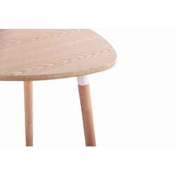 Trekantet køkkenbord med MDF-bordplade fyrretræsben og justerbare gulvbeskyttere