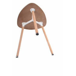 Trekantet køkkenbord med MDF-bordplade fyrretræsben og justerbare gulvbeskyttere