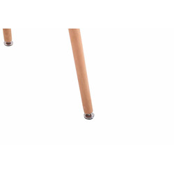 Trekantet køkkenbord med MDF-bordplade fyrretræsben og justerbare gulvbeskyttere