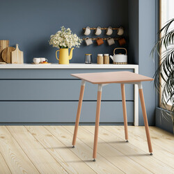 Viborg køkkenbord MDF bordplade med justerbare gulvbeskyttere 60x60 eller 80x80