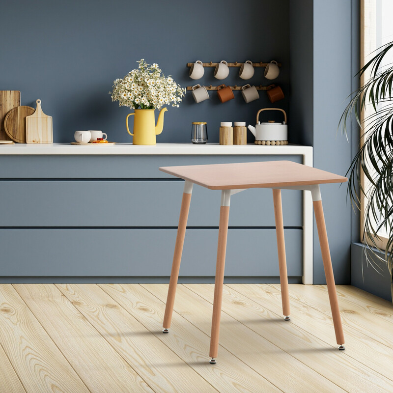 Viborg køkkenbord MDF bordplade med justerbare gulvbeskyttere 60x60 eller 80x80