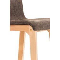 Hover barstol med stof og birk firebenet sokkel