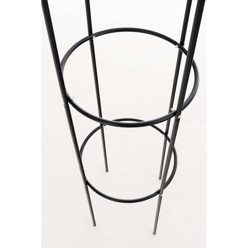 Romantisk sortmalet metal støttepæl til klatreplanter 190 cm