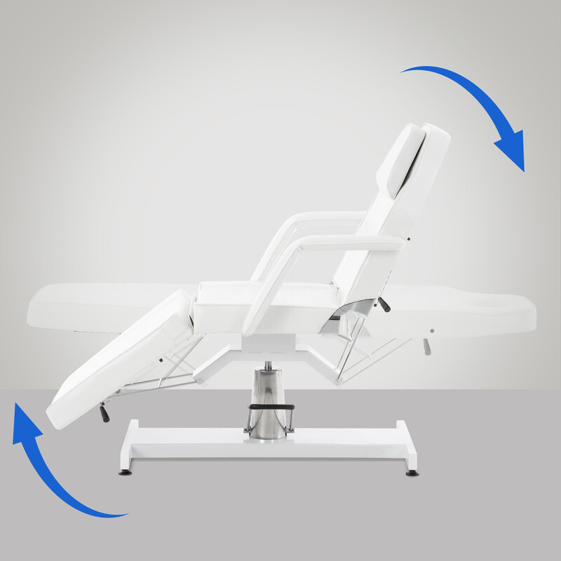 Hydraulisk behandlingsbord med justerbart ryglæn armstøtter og ansigtsudskær