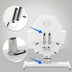 Hydraulisk behandlingsbord med justerbart ryglæn armstøtter og ansigtsudskær