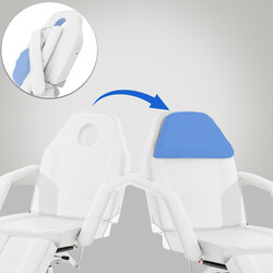 Hydraulisk kosmetologisk behandlingsbord med hydraulisk højdejustering og ansigtsudskæring