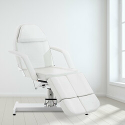 Hydraulisk kosmetologisk behandlingsbord med hydraulisk højdejustering og ansigtsudskæring