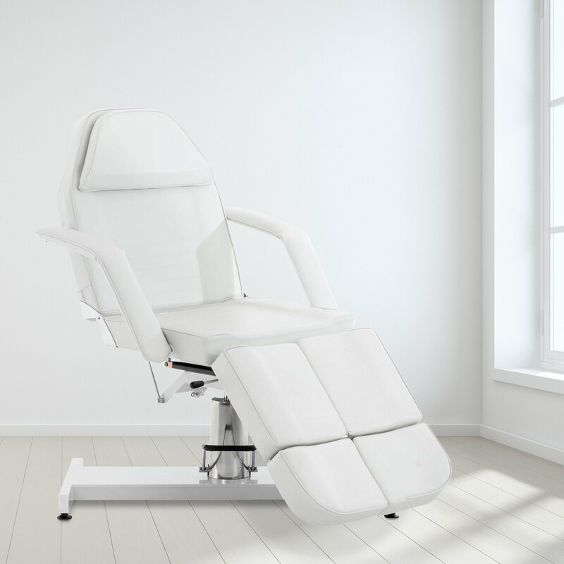 Hydraulisk kosmetologisk behandlingsbord med hydraulisk højdejustering og ansigtsudskæring