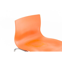 Moderne barstol sæt 2 stk med plast sæde metalben