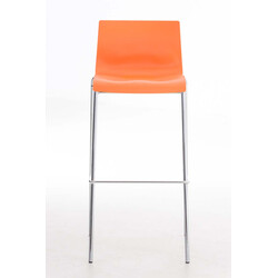 Moderne barstol sæt 2 stk med plast sæde metalben