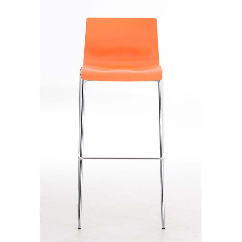 Moderne barstol sæt 2 stk med plast sæde metalben