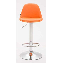 Justerbare barstole i kunstlæder 2‑pakke med kromben og fodstøtte