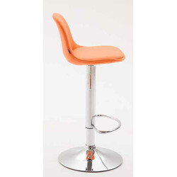 Justerbare barstole i kunstlæder 2‑pakke med kromben og fodstøtte