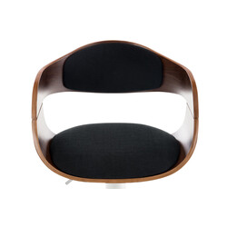 Elegant justerbar barstol med polstret sæde ryglæn og kromramme