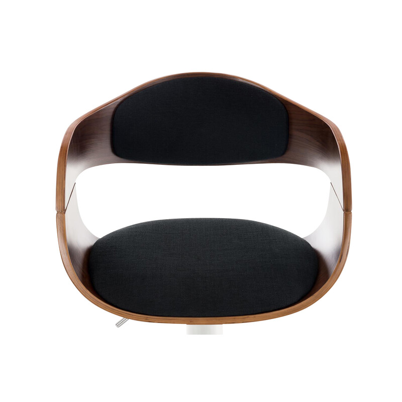 Elegant justerbar barstol med polstret sæde ryglæn og kromramme