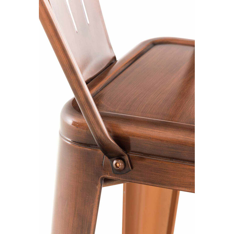 2 stk. Aiden metalbarstole med høj rygstøtte