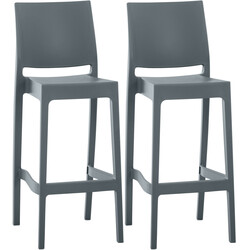 Maya barstole 2 stk sæt indendørs udendørs 75 cm siddehøjde