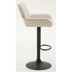 Justerbare Braga barstole i stof 2 stk mat-sort ramme