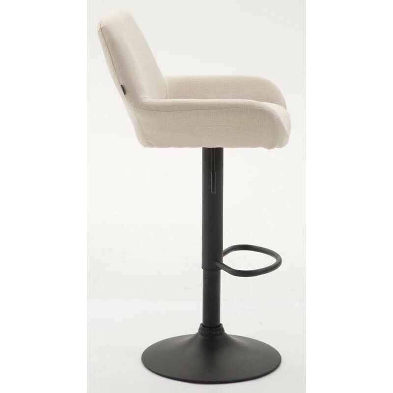 Justerbare Braga barstole i stof 2 stk mat-sort ramme