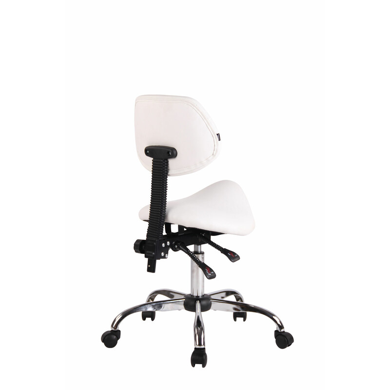 Ergonomisk arbejdsstol med justerbart ryglæn kunstlæder og fem hjul