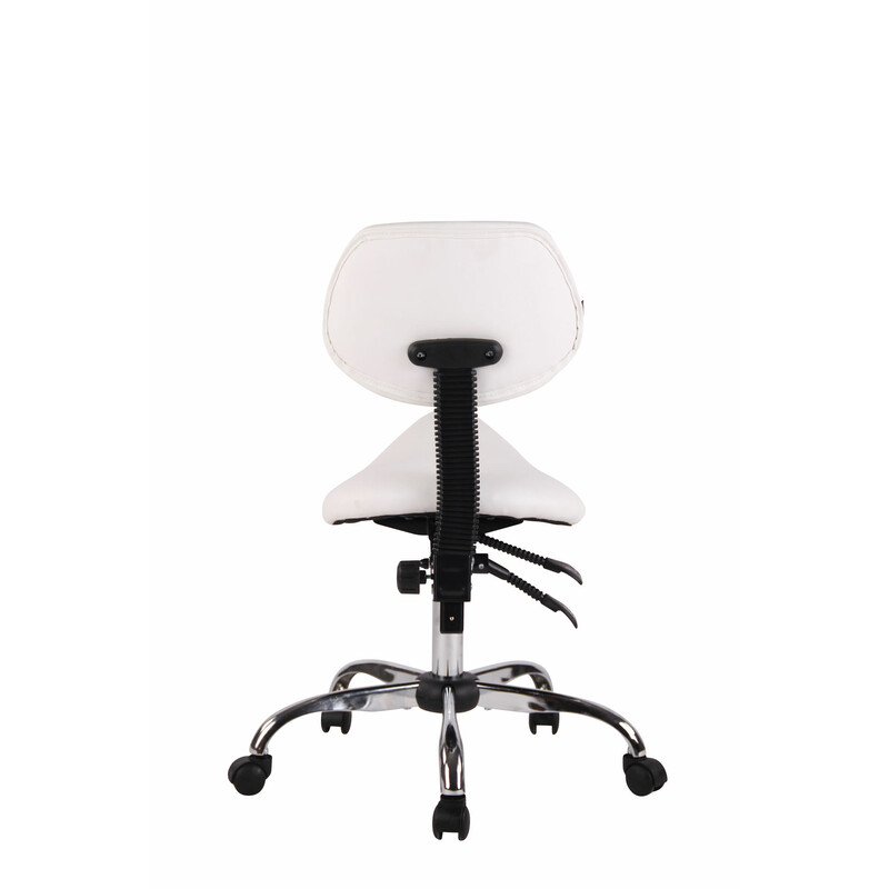 Ergonomisk arbejdsstol med justerbart ryglæn kunstlæder og fem hjul