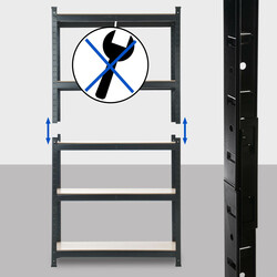 Järeä lagerreol 90x180x40 cm 5 hylder 175 kg per hylde