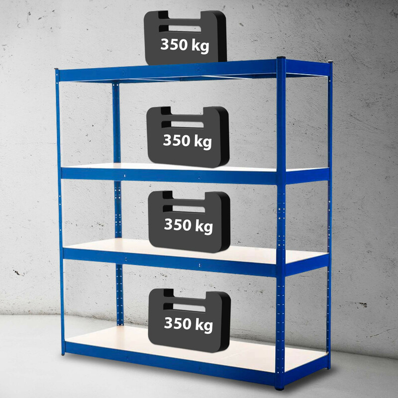 Opbevaringsreol 160x180x60 cm justerbar metal 1,4 ton