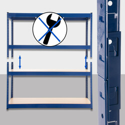 Opbevaringsreol 160x180x60 cm justerbar metal 1,4 ton