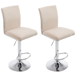 2 stk sæt Köln barstole i stof med justerbar ergonomisk højde