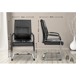 Elegant ergonomisk besøgsstol til kontor og venteområde